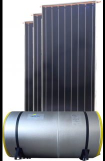 Kit Solar Boiler Economico 500Lts + Coletor Solar 2,00 X 1,00 Black Teck, RSC2000V, Rinnai