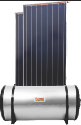 Kit Solar Boiler 400Lts + Coletor Solar 2,00 X 1,00 Black Teck, RSC2000V, Rinnai