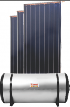 Kit Solar Boiler 600Lts + Coletor Solar 2,00 X 1,00 Black Teck, RSC2000V, Rinnai 