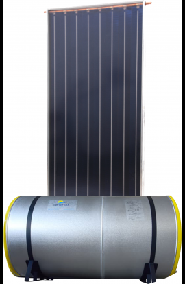 Kit Solar Boiler Economico 200Lts + Coletor Solar 2,00 X 1,00 Black Teck, RSC2000V, Rinnai
