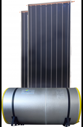 Kit Solar Boiler Economico 400Lts + Coletor Solar 2,00 X 1,00 Black Teck, RSC2000V, Rinnai 