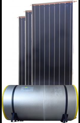 Kit Solar Boiler Economico 500Lts + Coletor Solar 2,00 X 1,00 Black Teck, RSC2000V, Rinnai