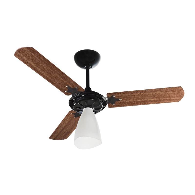 Ventilador Wind Light Preto 3P Mogno Cv3 220V Premium Ventis