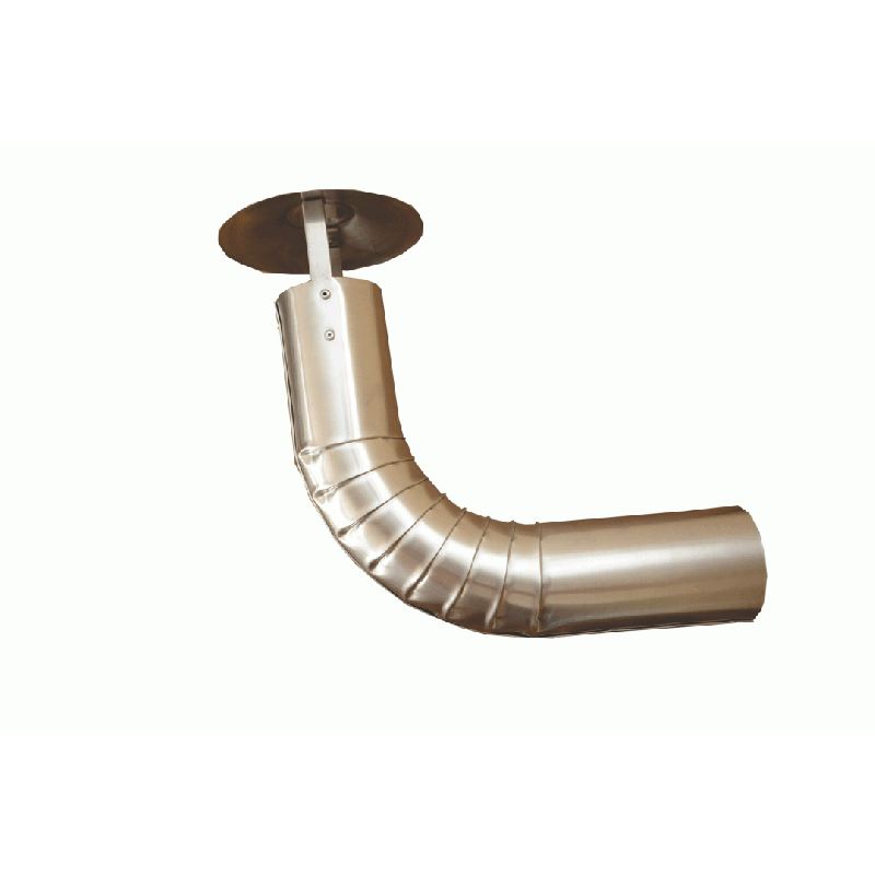 Chapéu Chinês Alumínio Curvo 90° 30 X 30 Ø 150Mm
