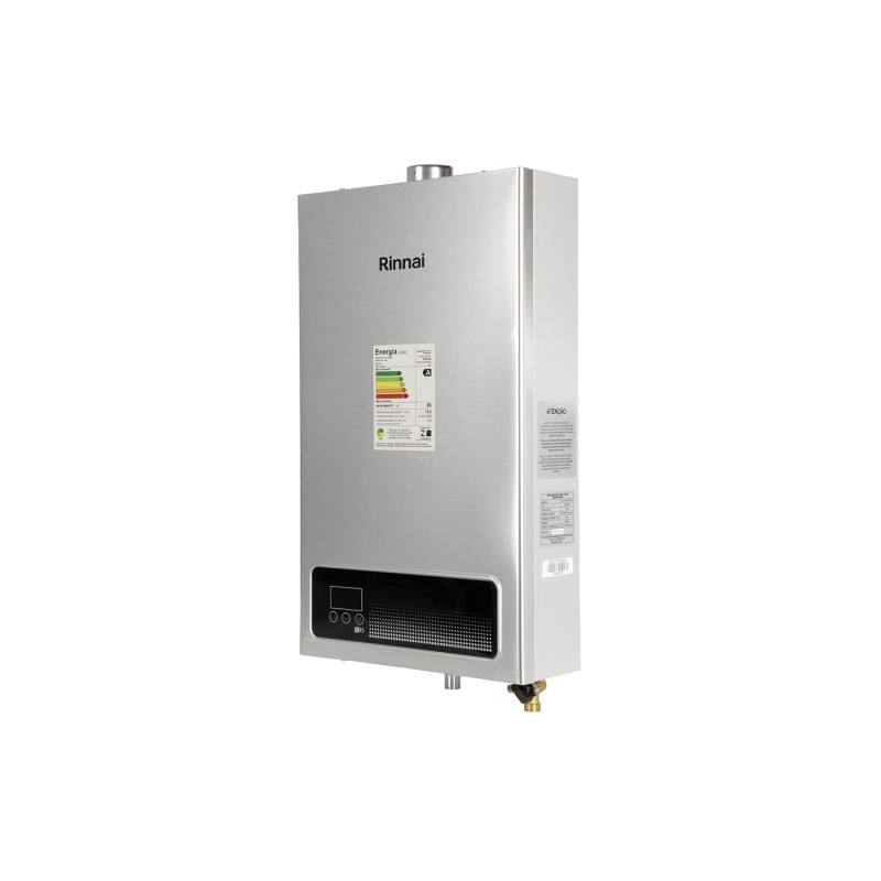 Aquecedor de Agua a Gás Eletrônico E15 Rinnai GLP Prata Bivo