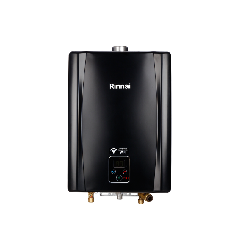 Aquecedor de Agua a Gás Eletrônico E21 TOP Rinnai GLP Preto