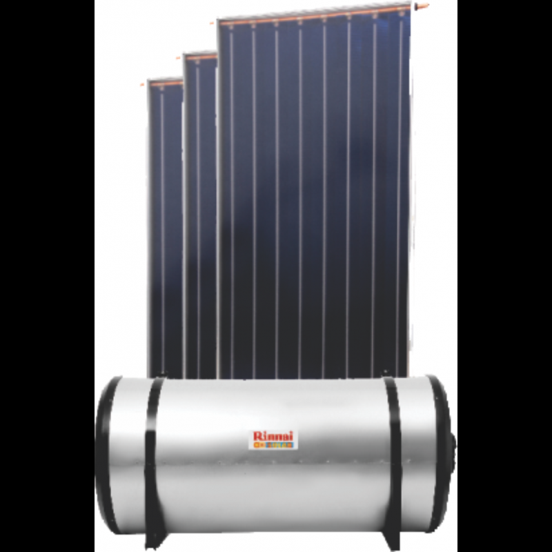 Kit Solar Boiler 500Lts + Coletor Solar 2,00 X 1,00 Black Teck, RSC2000V, Rinnai 