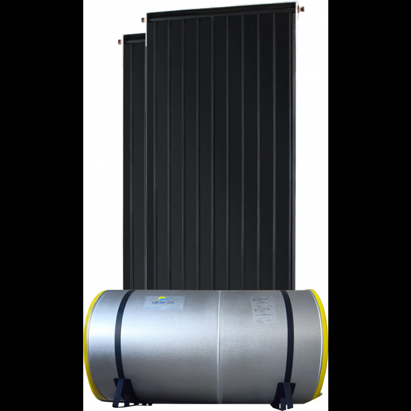 Kit Solar Boiler Economico 300Lts + Coletor Solar 2,00 X 1,00 CenterSol