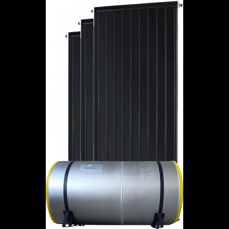 Kit Solar Boiler Economico 600Lts + Coletor Solar 2,00 X 1,00 CenterSol
