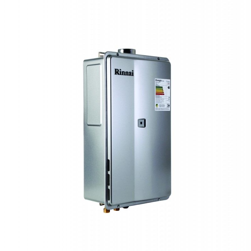 Aquecedor de Agua a Gás Eletrônico, A2802FECGNG, Rinnai, GN, Prata