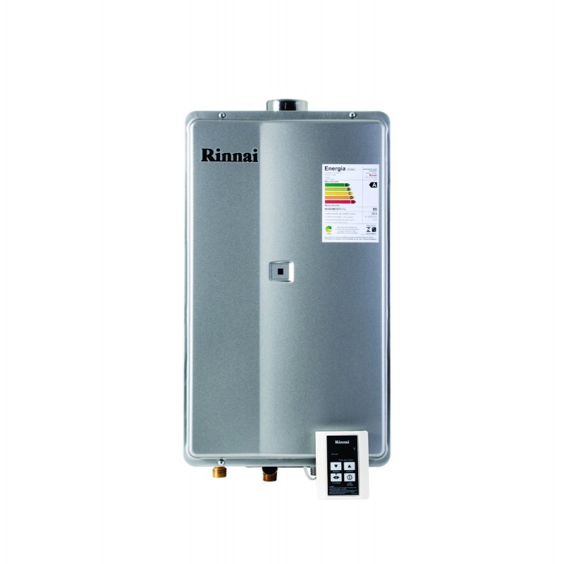 Aquecedor de Agua a Gás Eletrônico, A2802FECGLPG, Rinnai, GLP, Prata