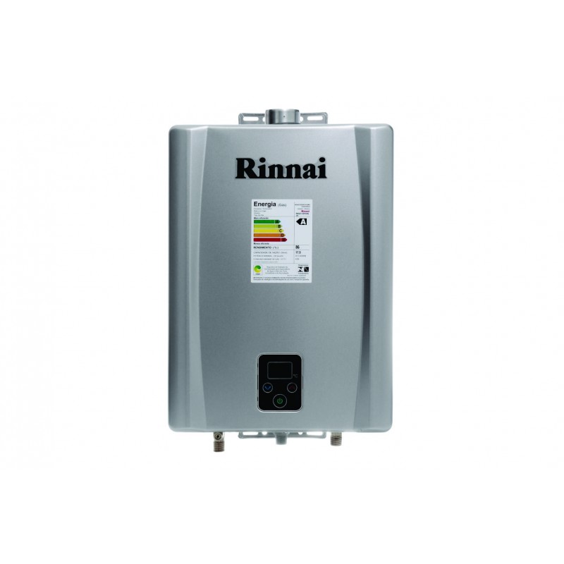 Aquecedor de Agua a Gás Eletrônico, REUE170FEHGGN, Rinnai, GN, Prata