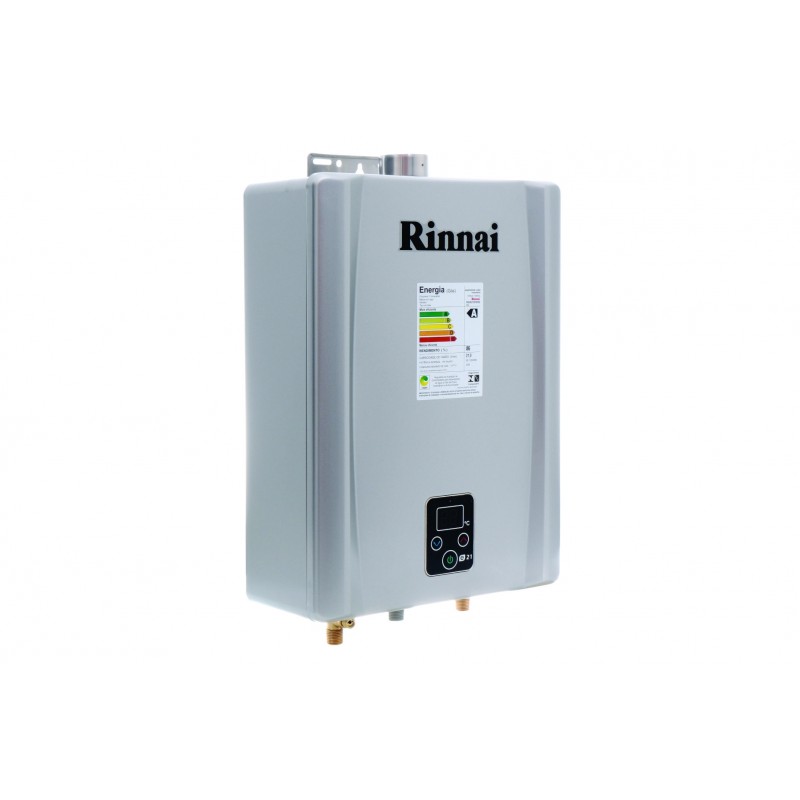 Aquecedor de Agua a Gás Eletrônico, REUE210FEHGGN, Rinnai, GN, Prata
