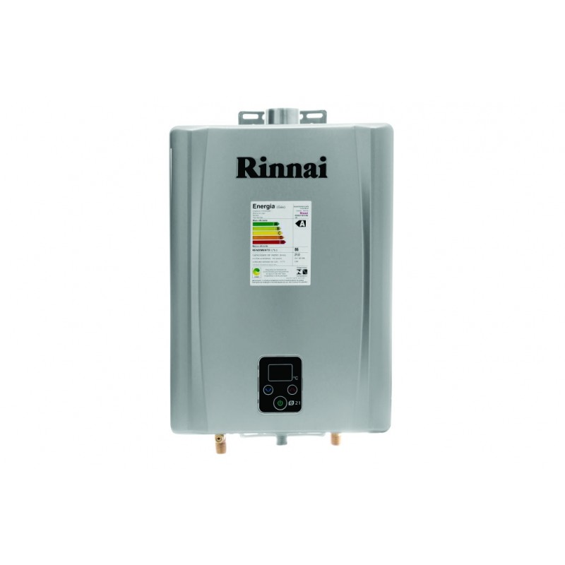 Aquecedor de Agua a Gás Eletrônico, REUE210FEHGGN, Rinnai, GN, Prata