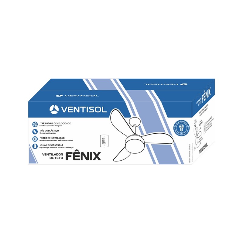 Ventilador Fenix Branco 3 Pas Inj/Bran Cv3 220V Premium Vent